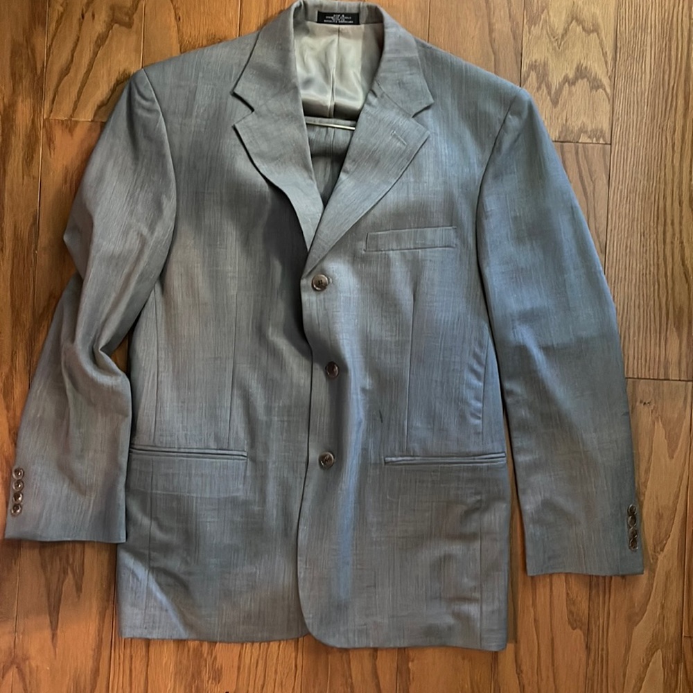 wMen’s Sturbridge SUIT Wool Premiere Comfort Stret Gray 40R coat & 33x30 slacks